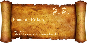 Hammer Petra névjegykártya